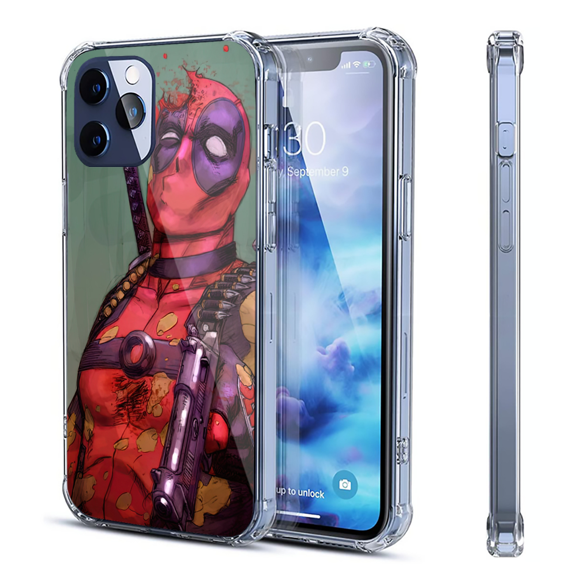 （画像用） Deadpool デッドプール 【iPhone 12シリーズ対応】透明スマホケース（クリアソフトケース）